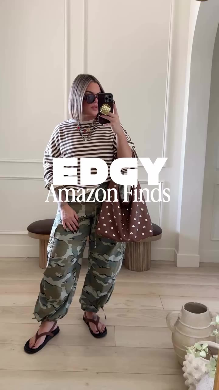 Print maxing today 🤎 If you also love a good edgy amazon find like I do leave…