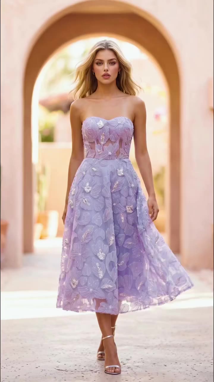 Soft, romantic, and covered in the prettiest details. 💜✨ This lilac dress is…