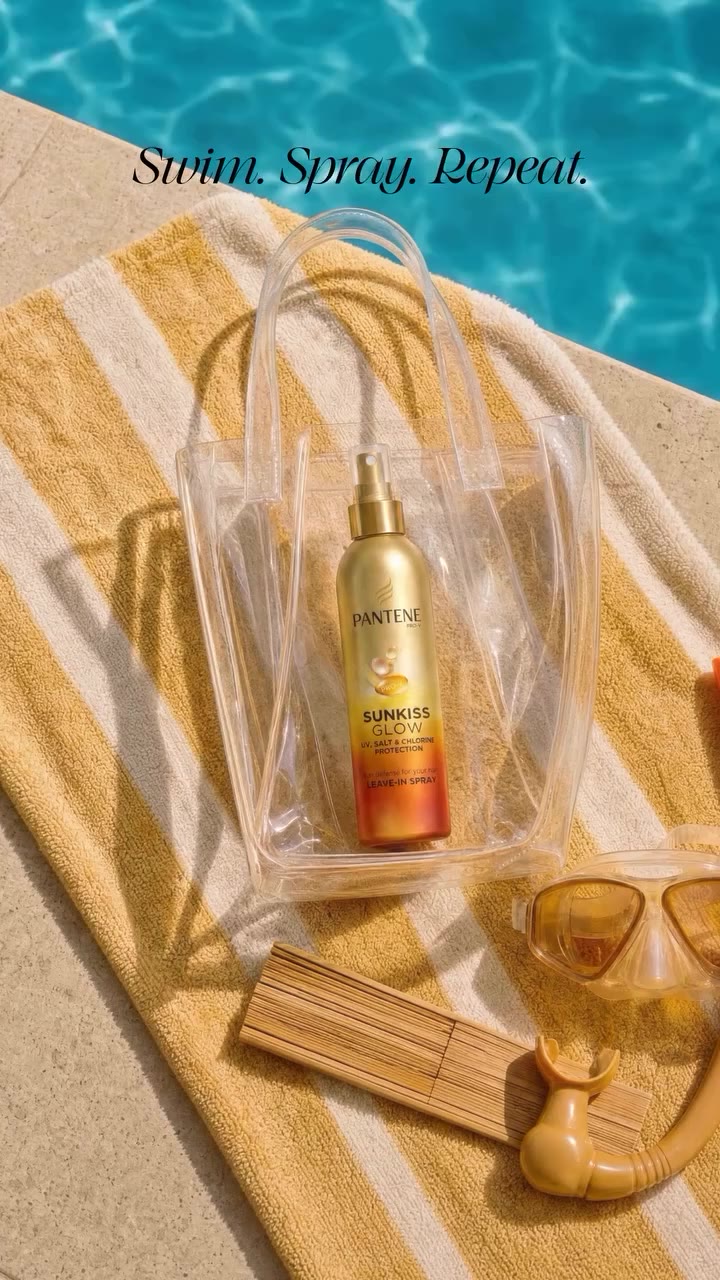 Our new Sunkiss Glow spray protects your hair from UV, salt and chlorine so…