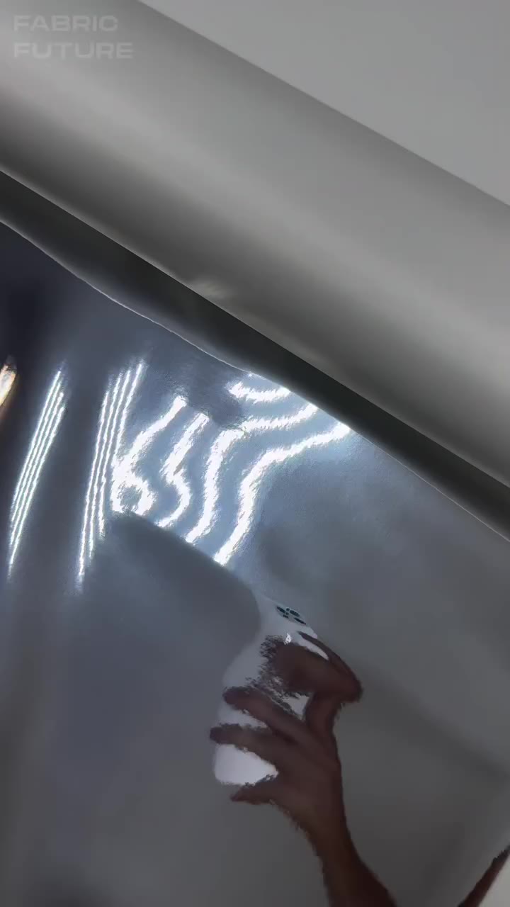 SILVER MIRROR PU ↓ — A high-quality decorative material with a mirror-like…