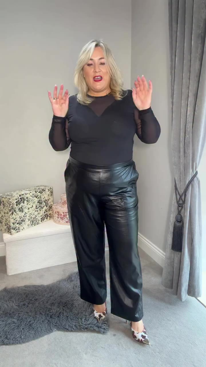 These Only Carmakoma Kari faux-leather from @wardrobeplus.ie trousers are…
