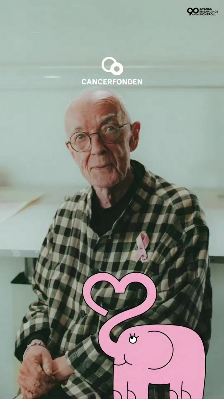 Årets designer av Cancerfondens rosa band är Owe Gustafson – filmtecknare…