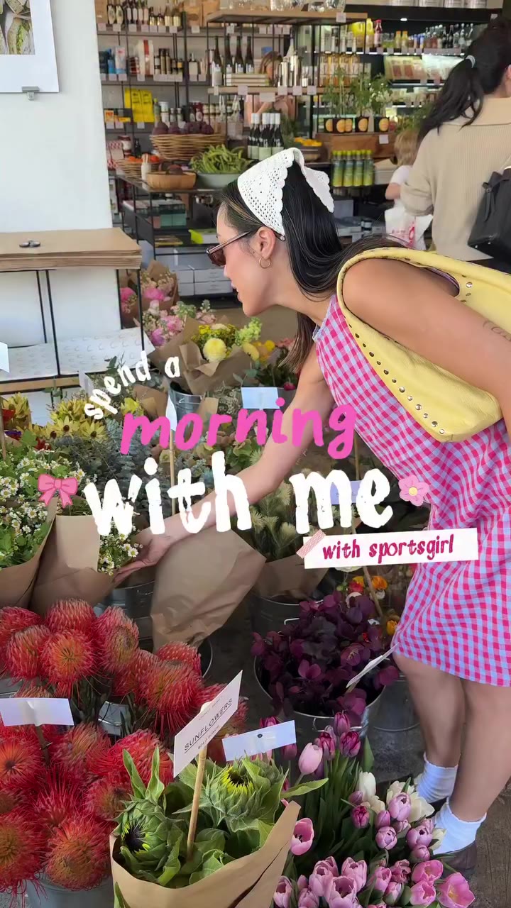 Spend a wholesome spring morning with me 🌸🍵🎀🧚🏻 @sportsgirl have the…