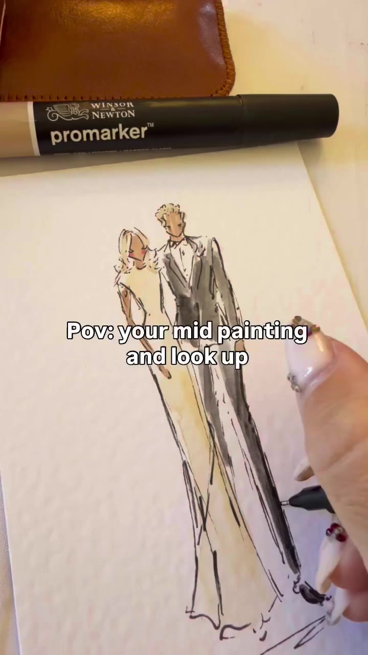 Pov: your mid painting and look up 🎨✨ #weddingartist #wedding…