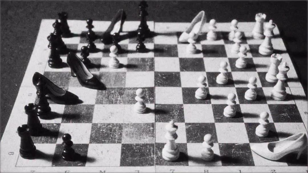 pumps on a chess board trying to secure a fortress animating this idea has…