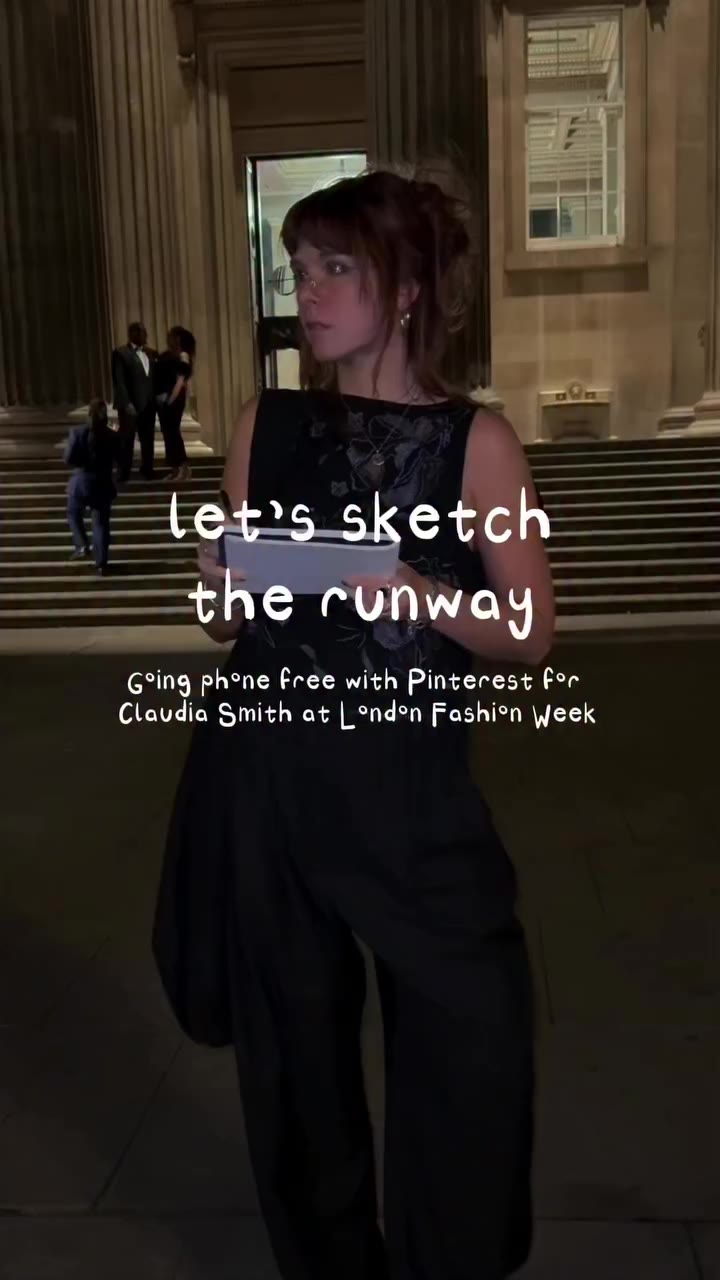 ad Sketching the runway with @pinterestuk @claudiasmithlondon ✍️ A phone free…
