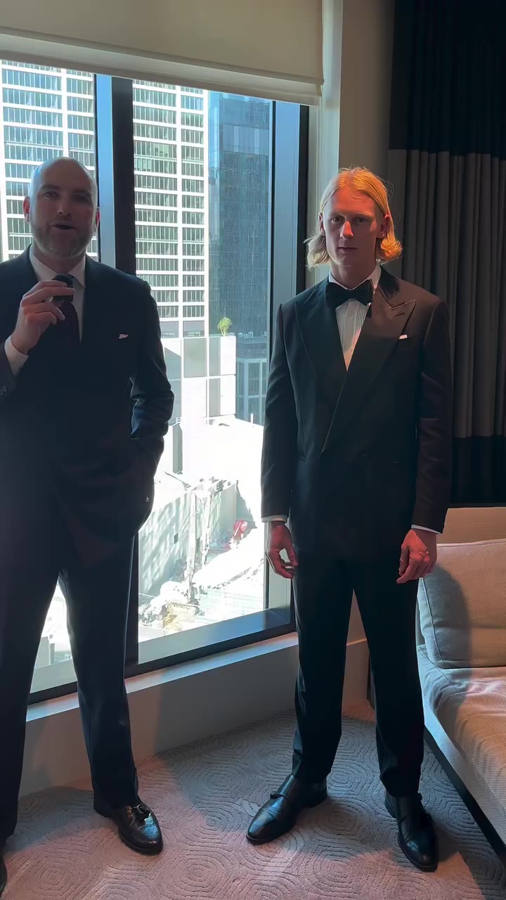 Pre Brownlow with Ollie Dempsey, talking through the final details before the…