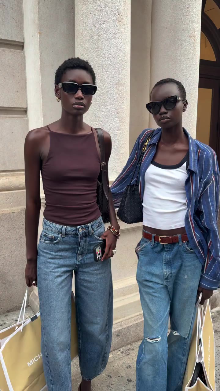 Quick street style interview after the Ralph Lauren show with two models…