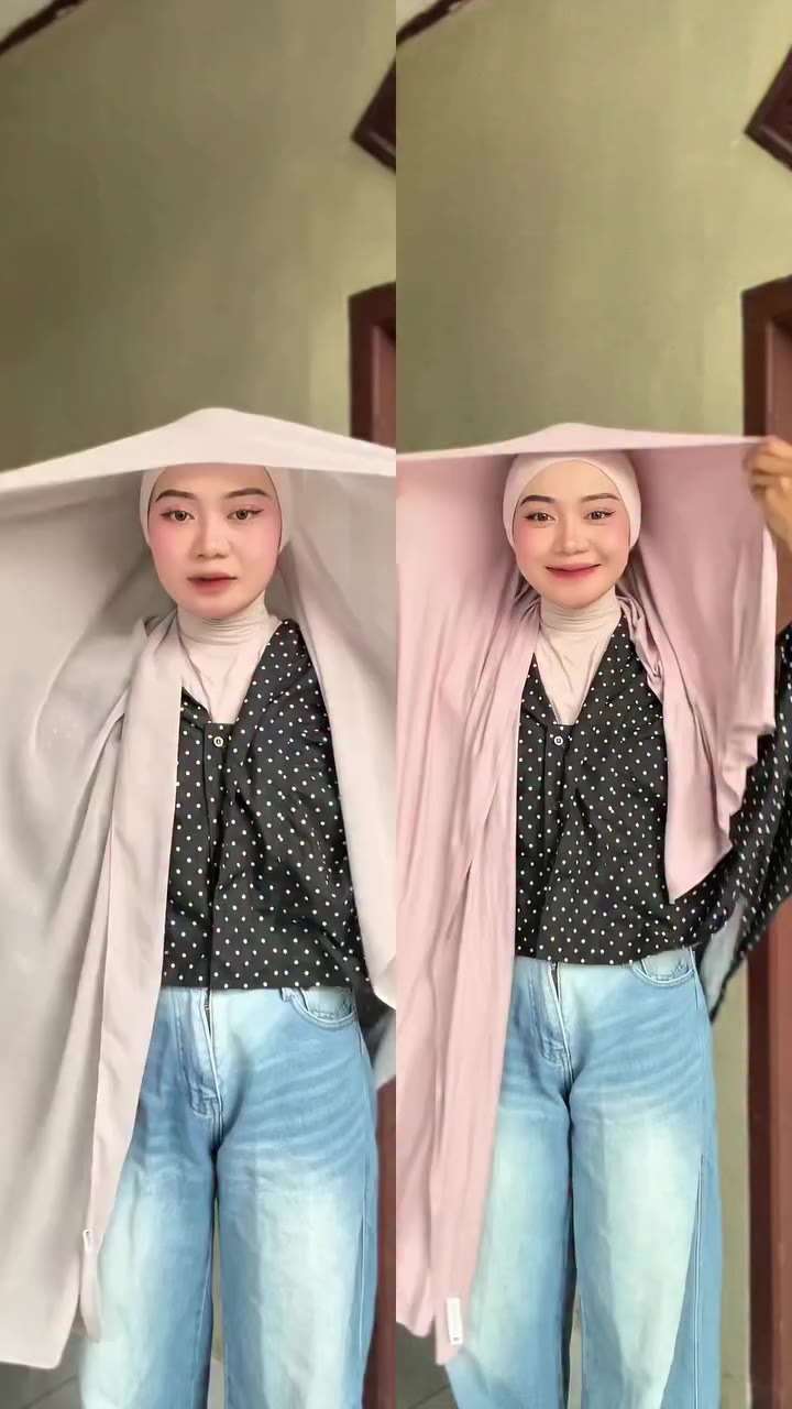 Aku tim rayon, kalian tim mana? . . . #tutorialhijab #shawltutorial…
