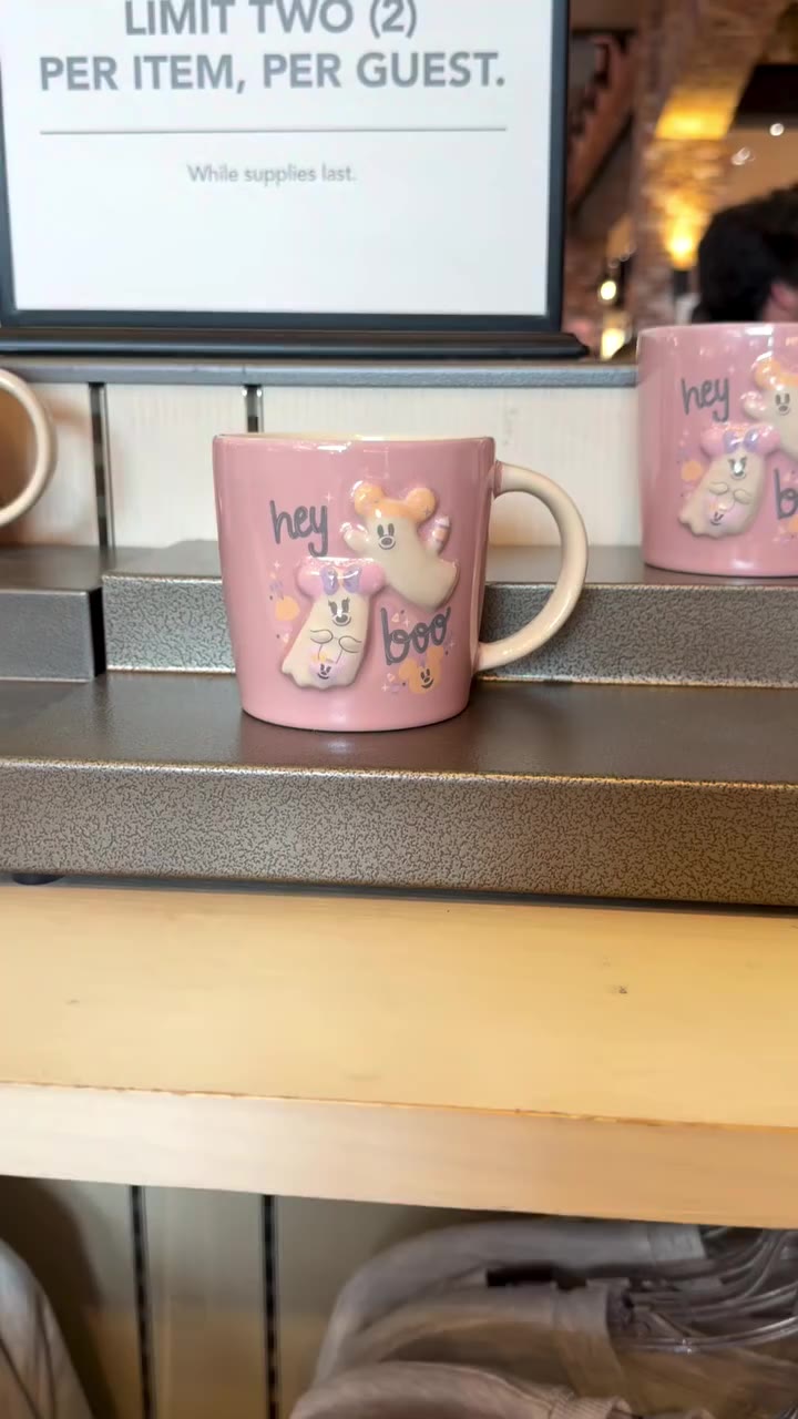 Hey, boo! Wanna get some coffee? 🩷👻🩷 #heyboo #disneycutieghost #pinkoween…