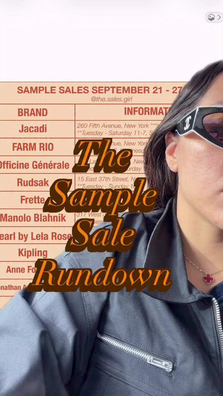 Happy Monday!! Let me know what sample sales you want me to cover this week 😘