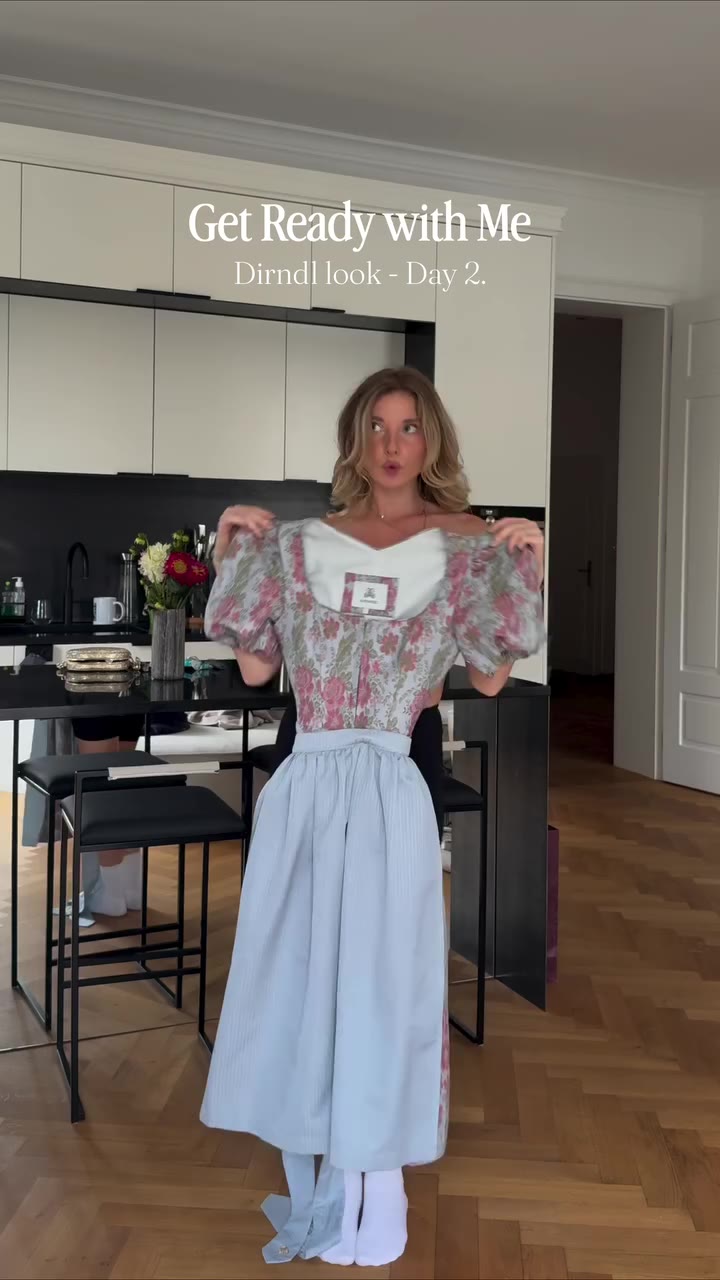 Get ready with me to go to Almauftrieb 🥨🌻 sooo in love with this dirndl…