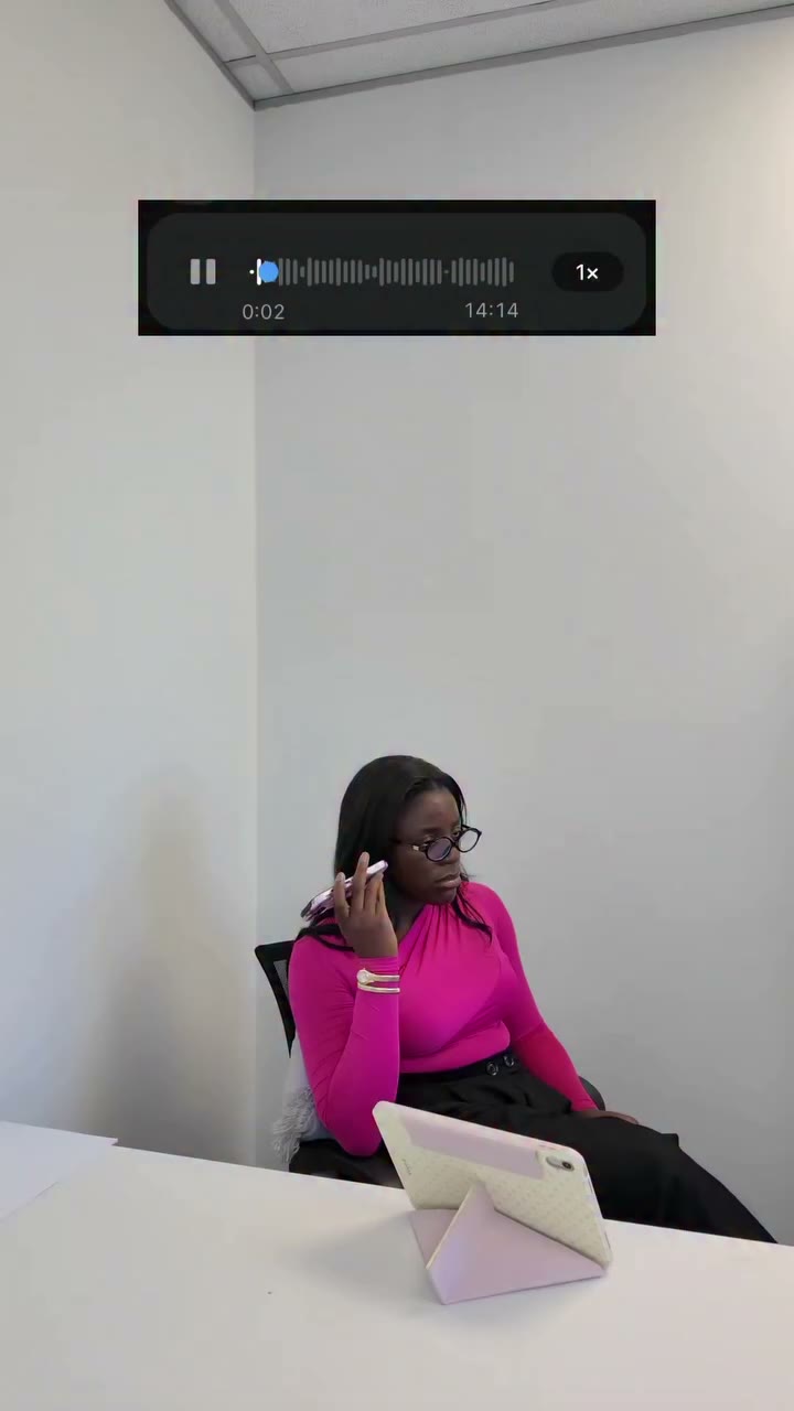 When the boss sends a voice note and you follow the instructions a little TOO…