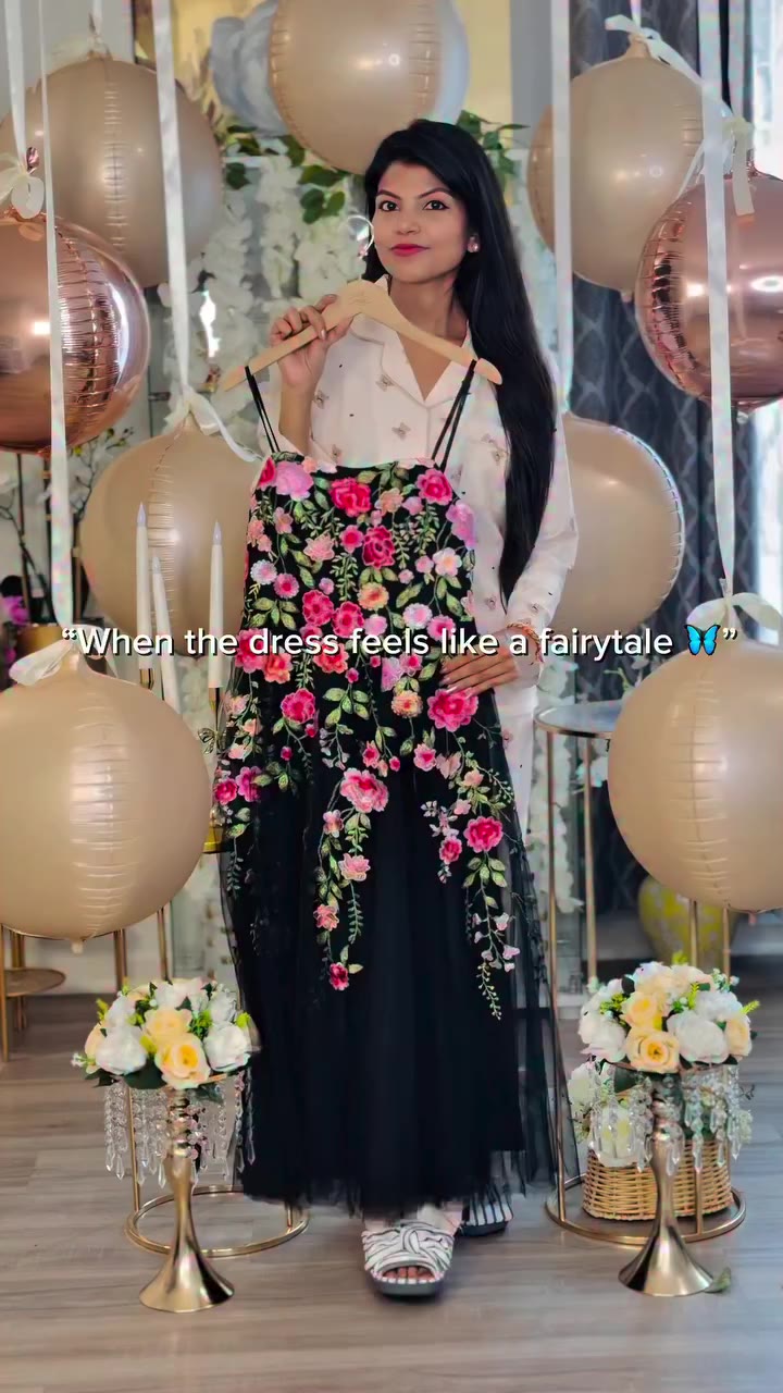 When the occasion is All mine ✨the dress deserves its own spotlight 🥂🖤🌸 The…