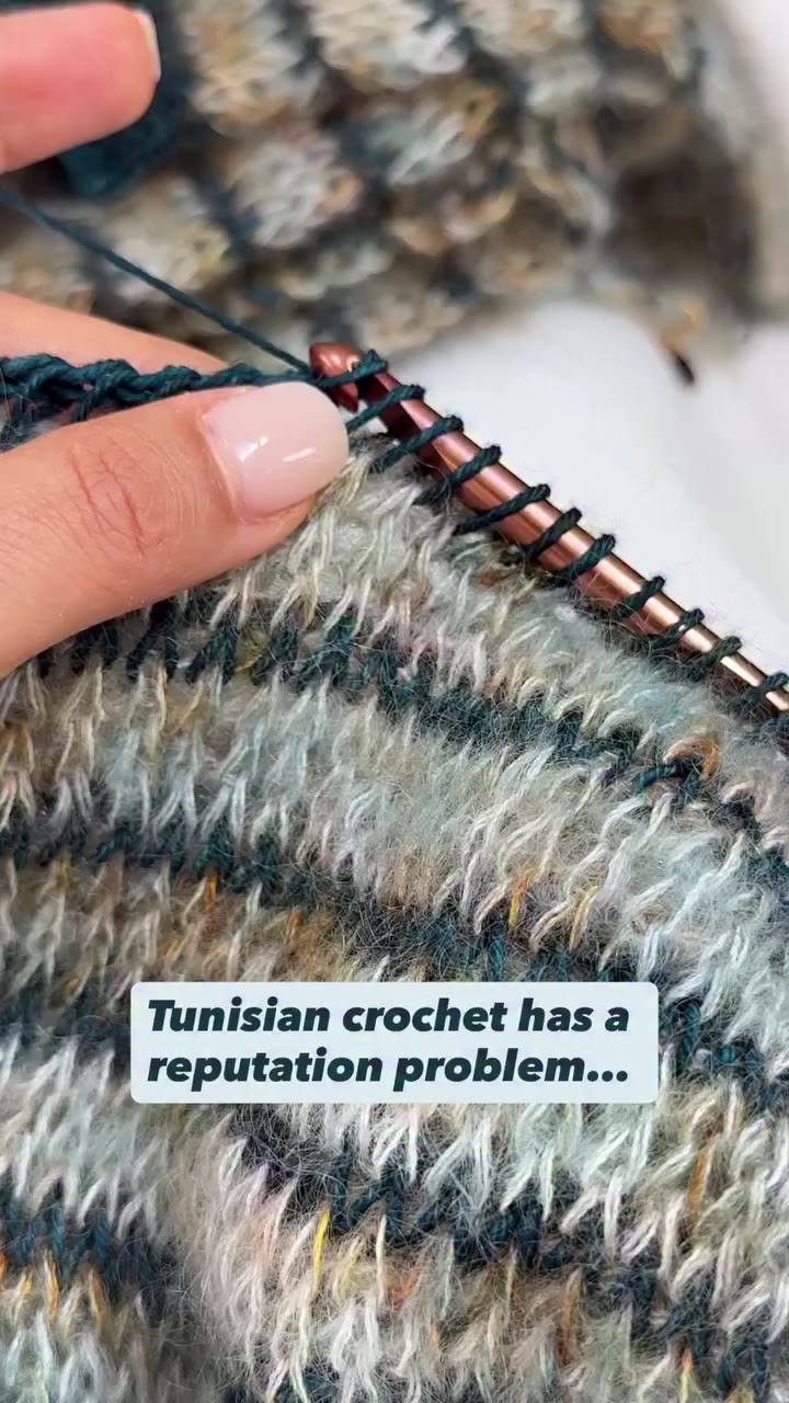 There’s a common misconception that Tunisian crochet fabric is always thick…