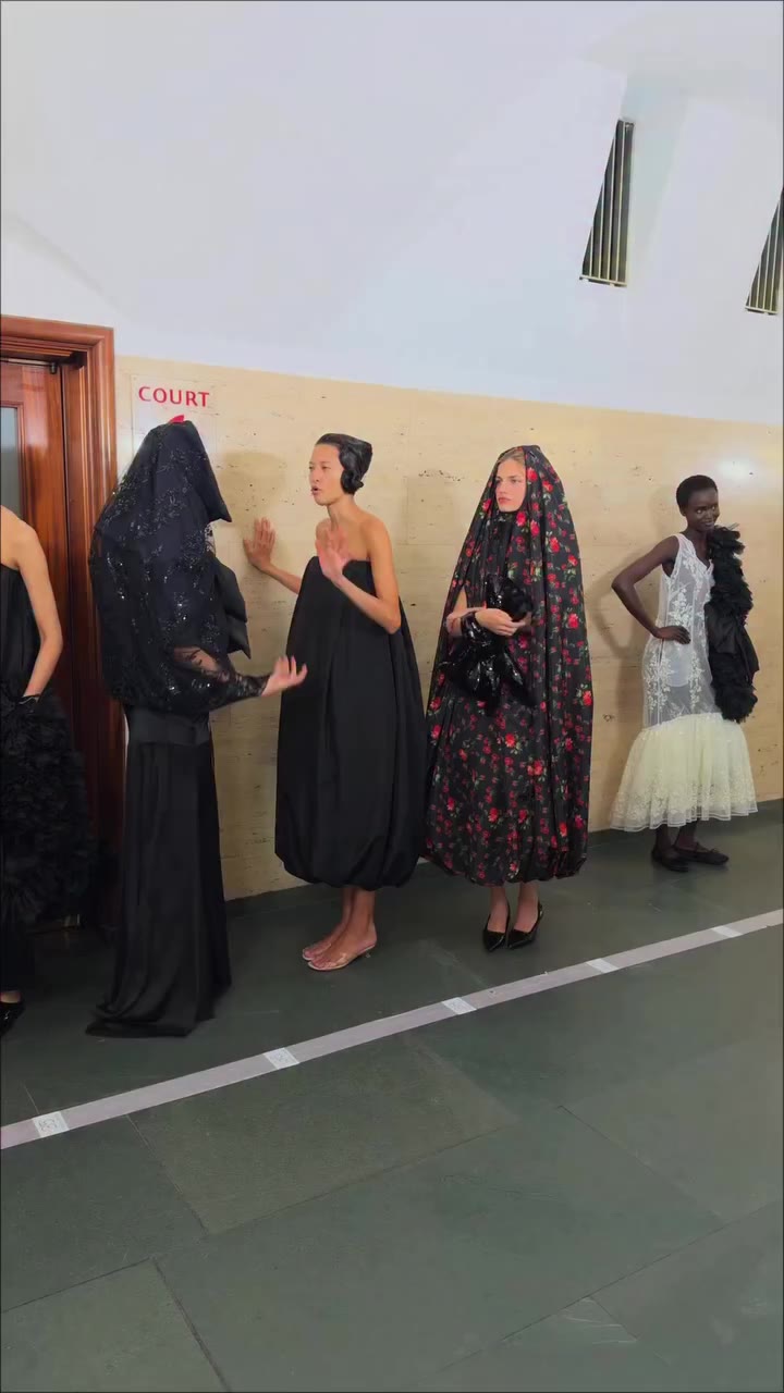 BACKSTAGE AT SIMONE ROCHA: A closer look at the details, fittings and final…