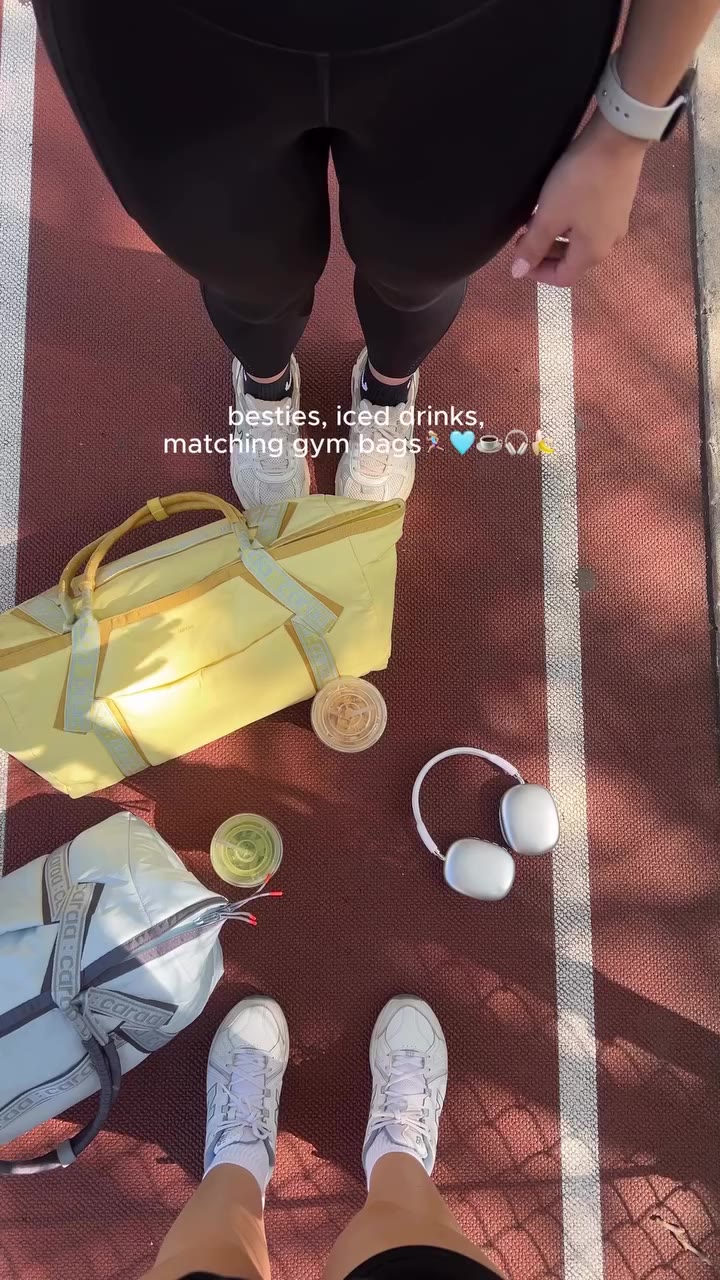 The perfect combo 💙💛 #bestie #coffee #matcha #workout #pilates