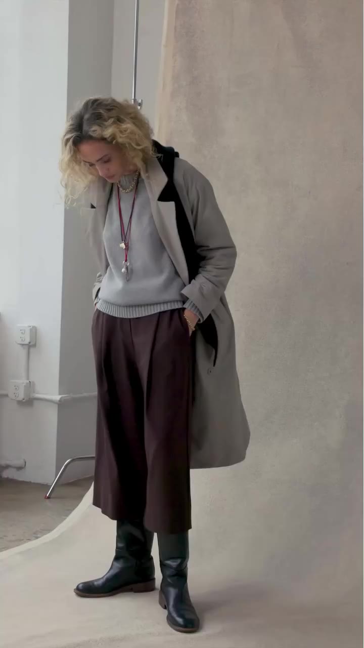 Laurel Pantin leans into the soft volume of our oversized button down and…