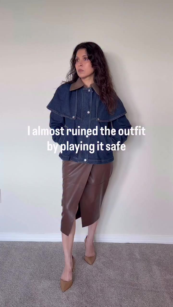 Denim, leather and a completely unexpected pair of silver boots. Sometimes the…