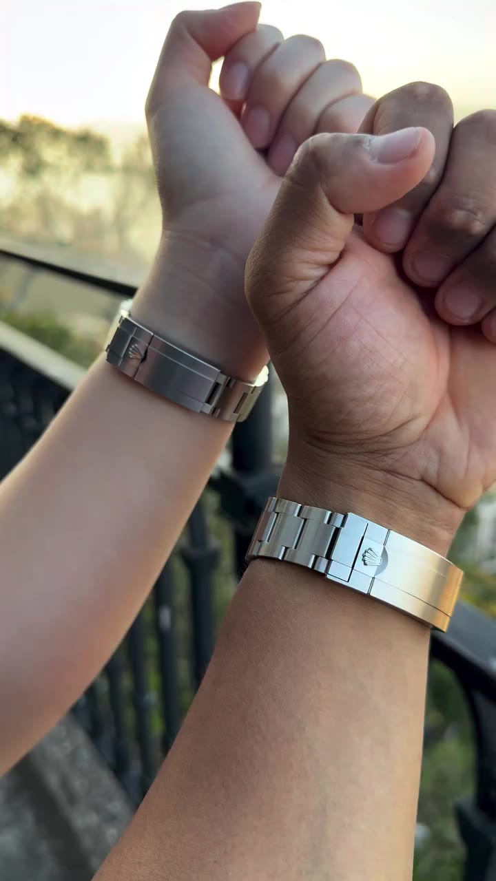 Wrist Roll with my Mrs Ft her Rolex Her Explorer 36mm and My Rolex Submariner…