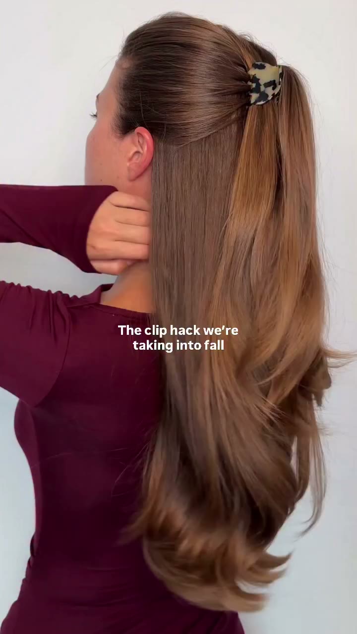 Easy fall hair hairstyle inspo to recreate in minutes. Brush, twist, clip…