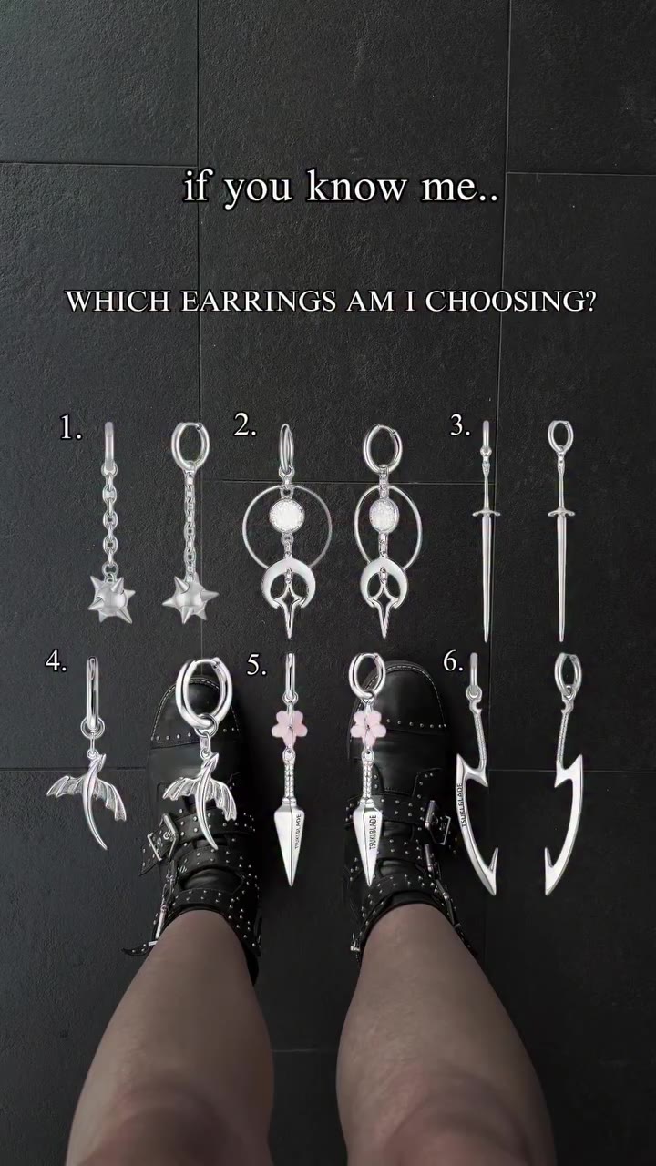 Which ones?? 👀🖤⛓️ #altjewelry #silverearrings #altearrings #earringslovers…