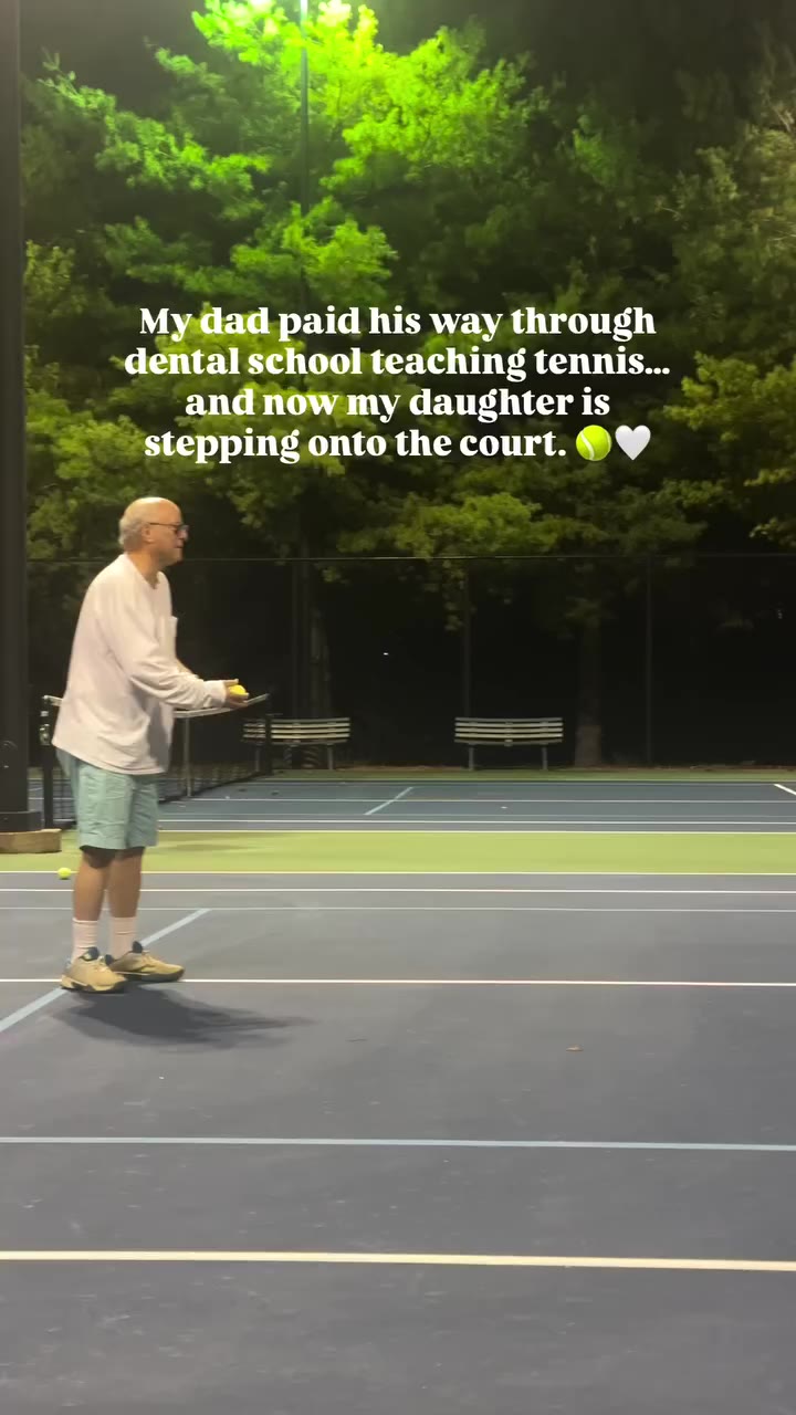 From a dance mom to a tennis mom… here we are! 🥹 Our dancing girl has hung up…