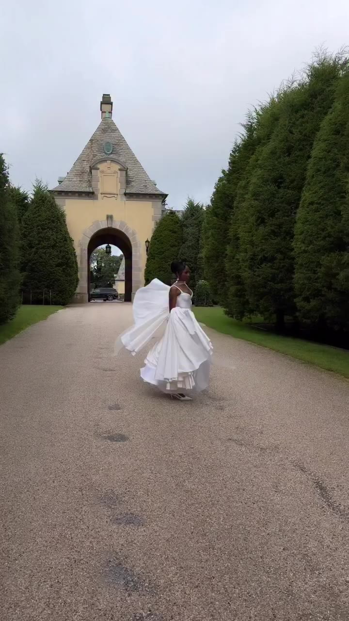 For her reception look, we kept it clean, timeless, and effortlessly elegant…