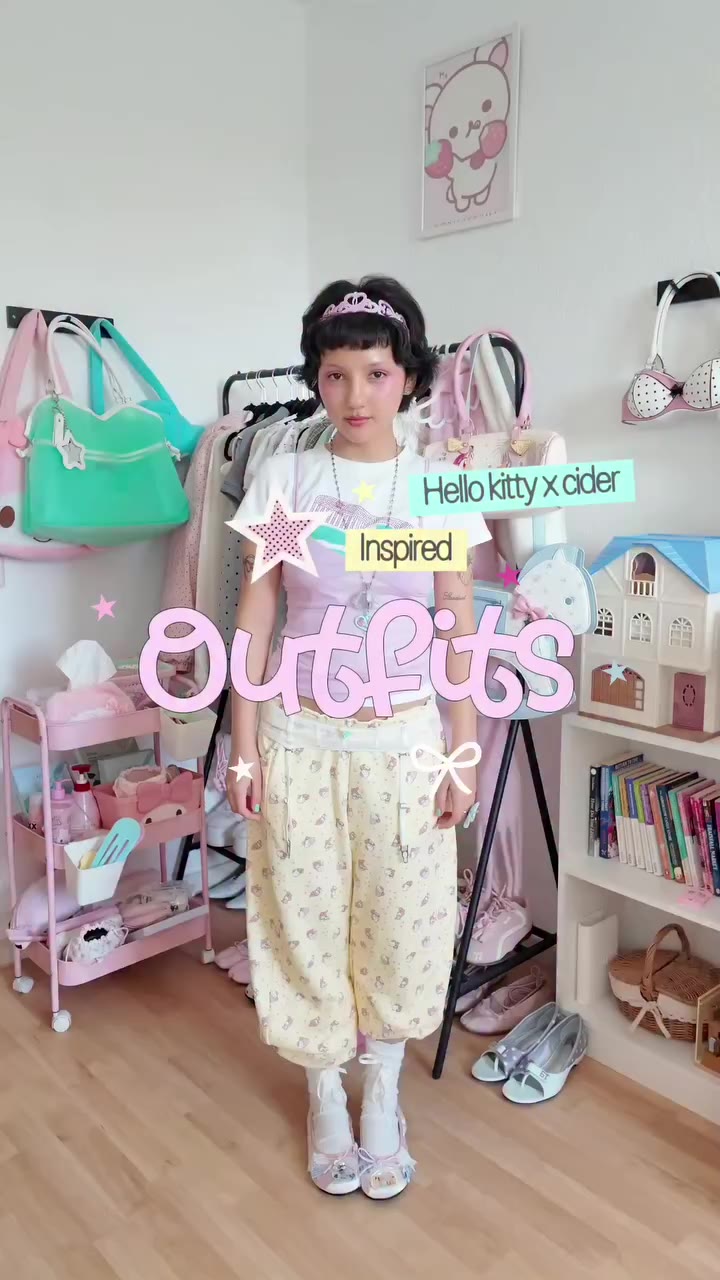 a week of Hello kitty outfits with @shopcider x @sanrio_official_jp 🪽 Which…