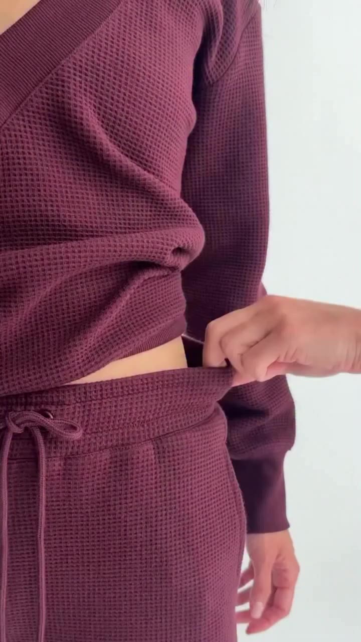Waffle Knit in Garnet. Your uniform through the end of daylight saving.
