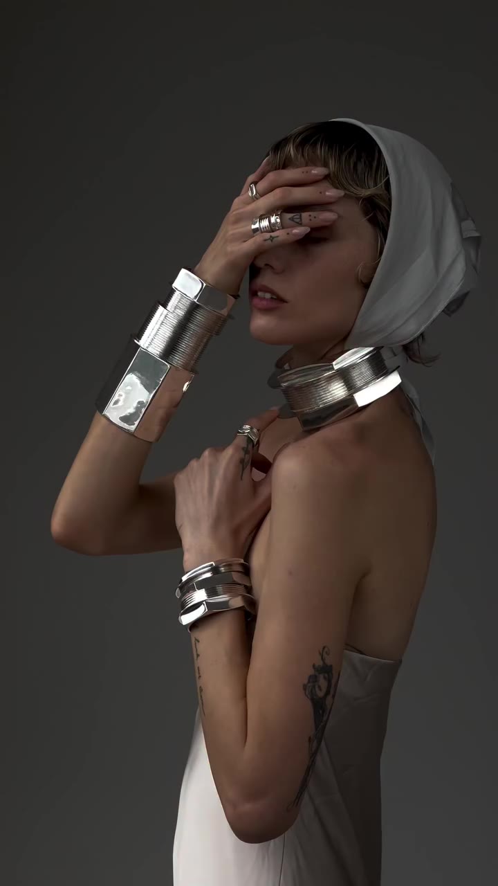 Coupling Collection Bracelet details: sculpted in solid 935 Argentium silver +…