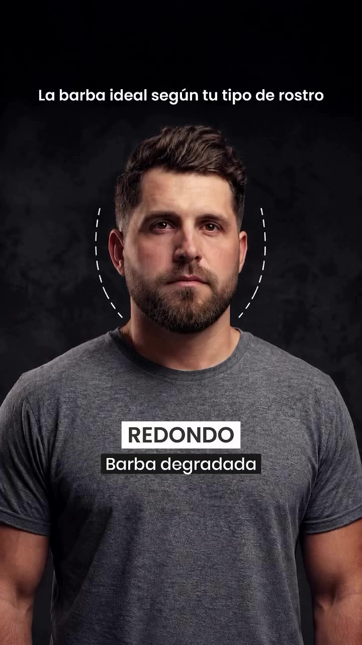 Dime qué tipo de rostro tienes y te digo qué barba usar. 🧔🏻‍♂️ Redondo…