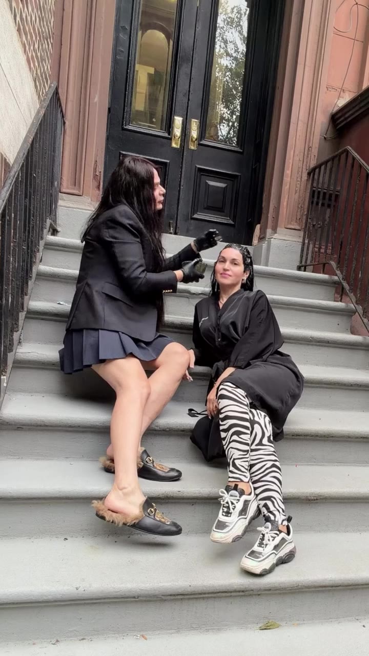 Hair color on the steps Be gentle with hair