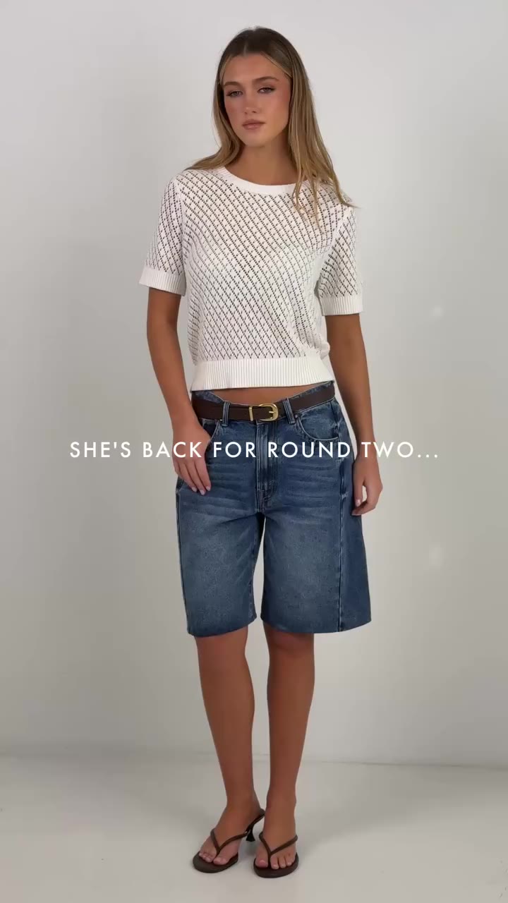 You asked, we shot it again. The Dapple Knit Lace Top from @ivyandjackthelabel…