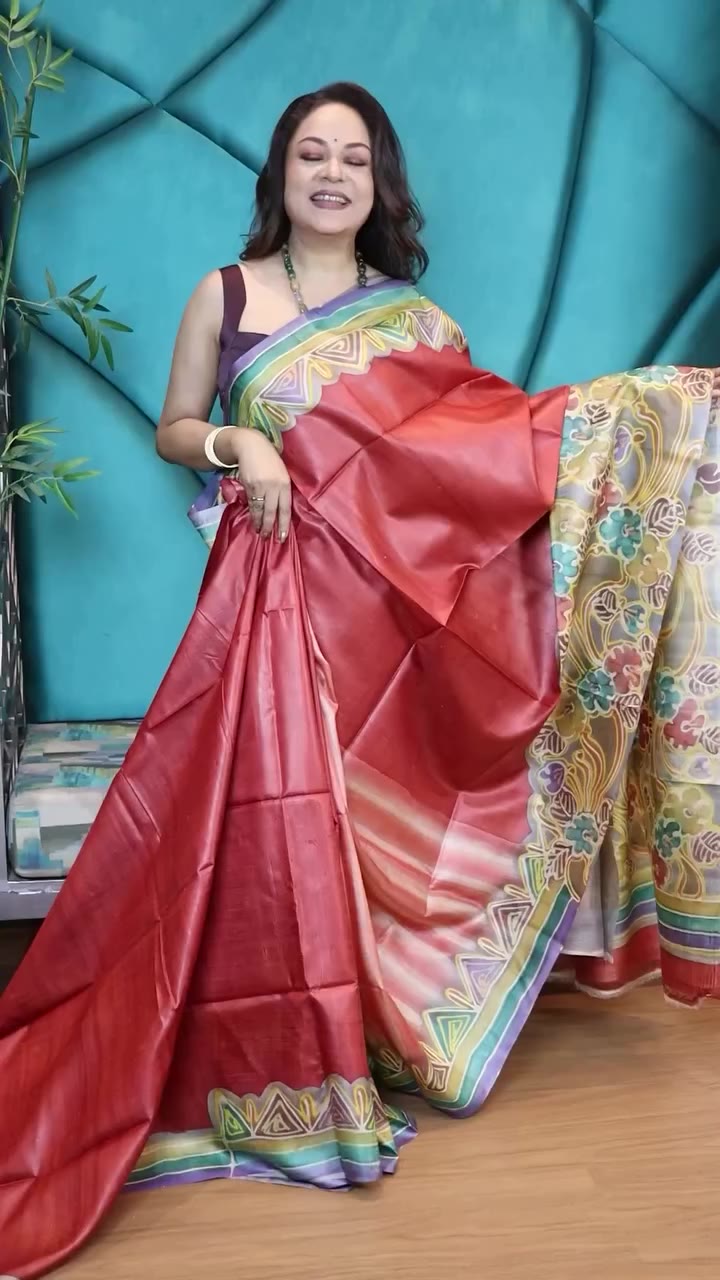 Alcohol Print • Desi Tussar • Sharodiya Edit A striking new addition to…