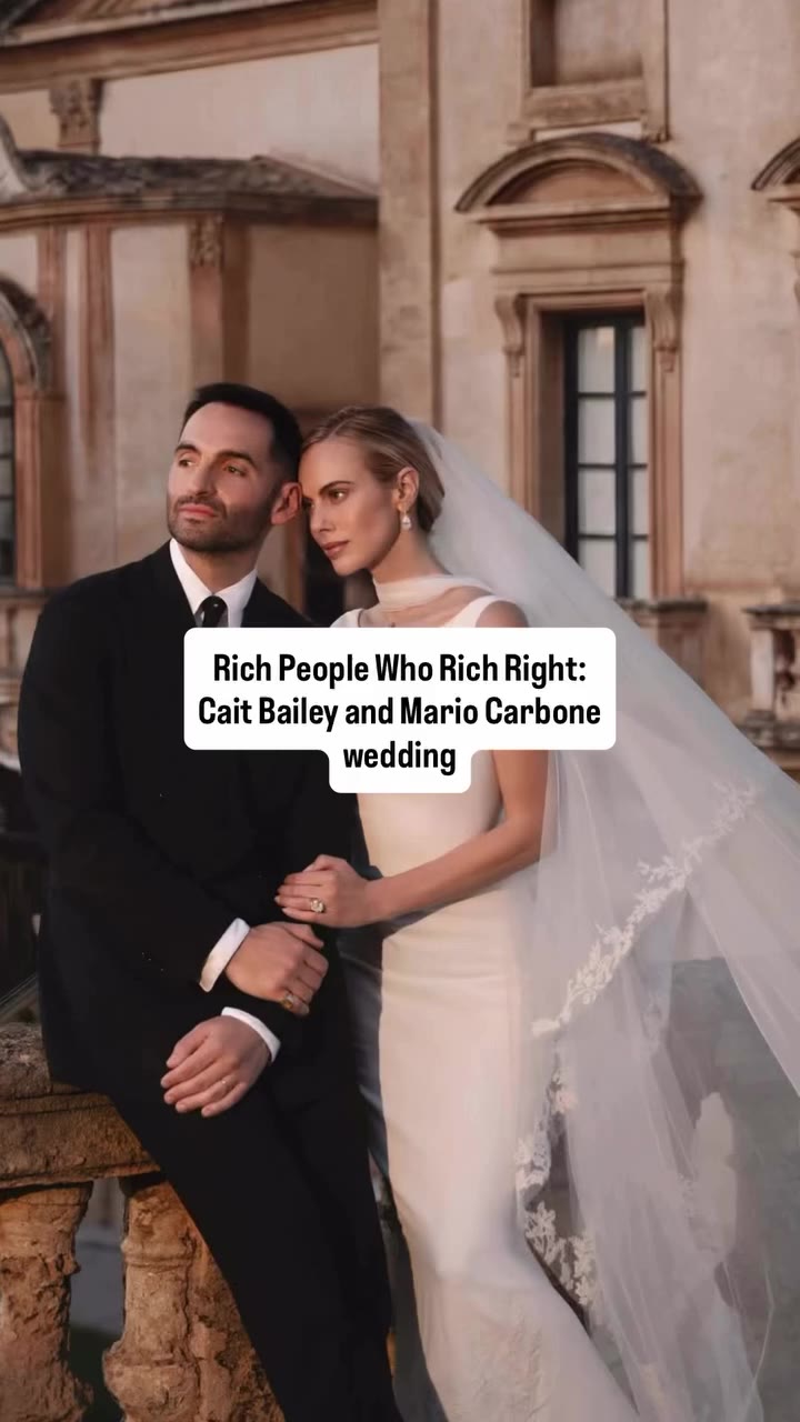 @caitbaileycarbone and @mariocarbone had a fashion filled Sicilian wedding and…