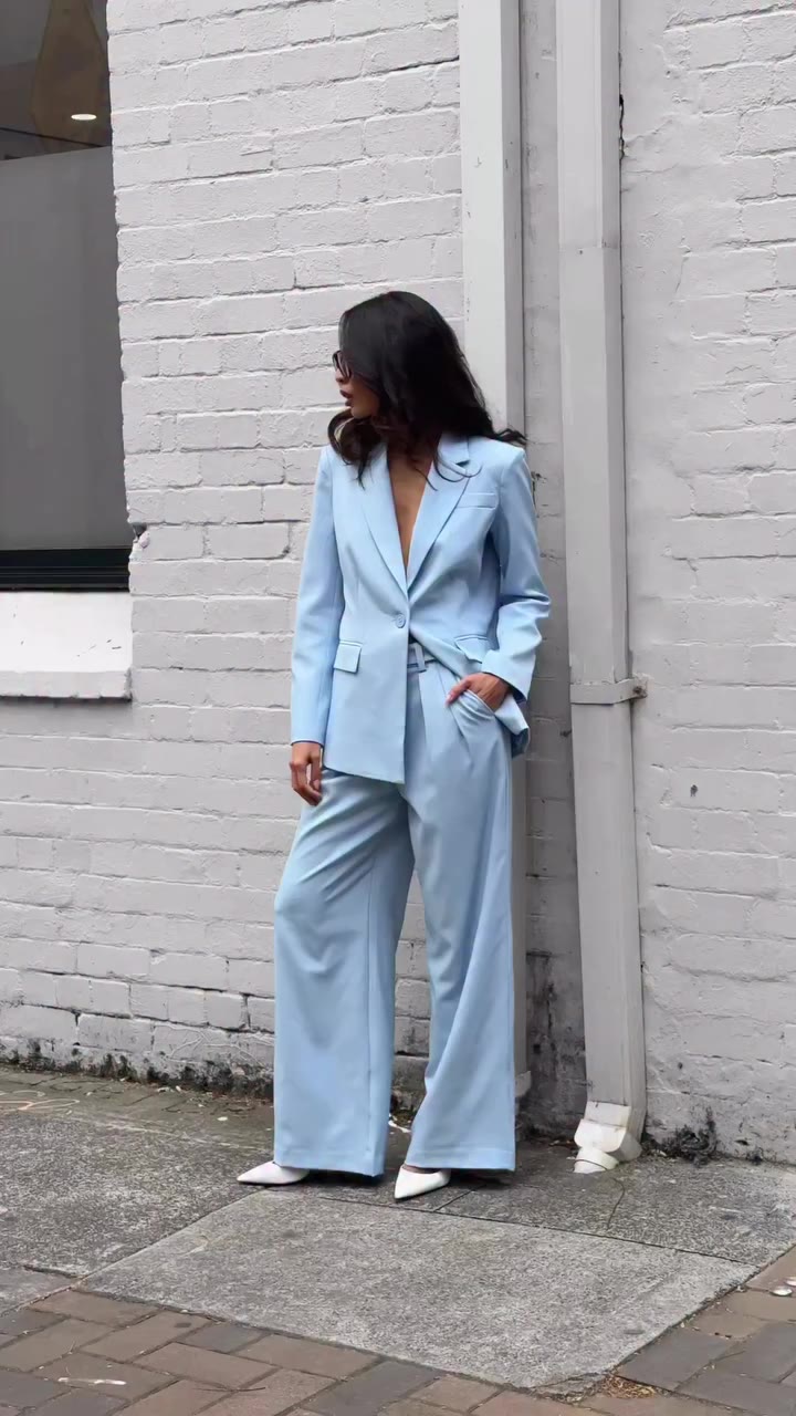 Sharp and modern tailoring, the Brooklyn Blazer and Wide Leg Pant. #lovenookie…