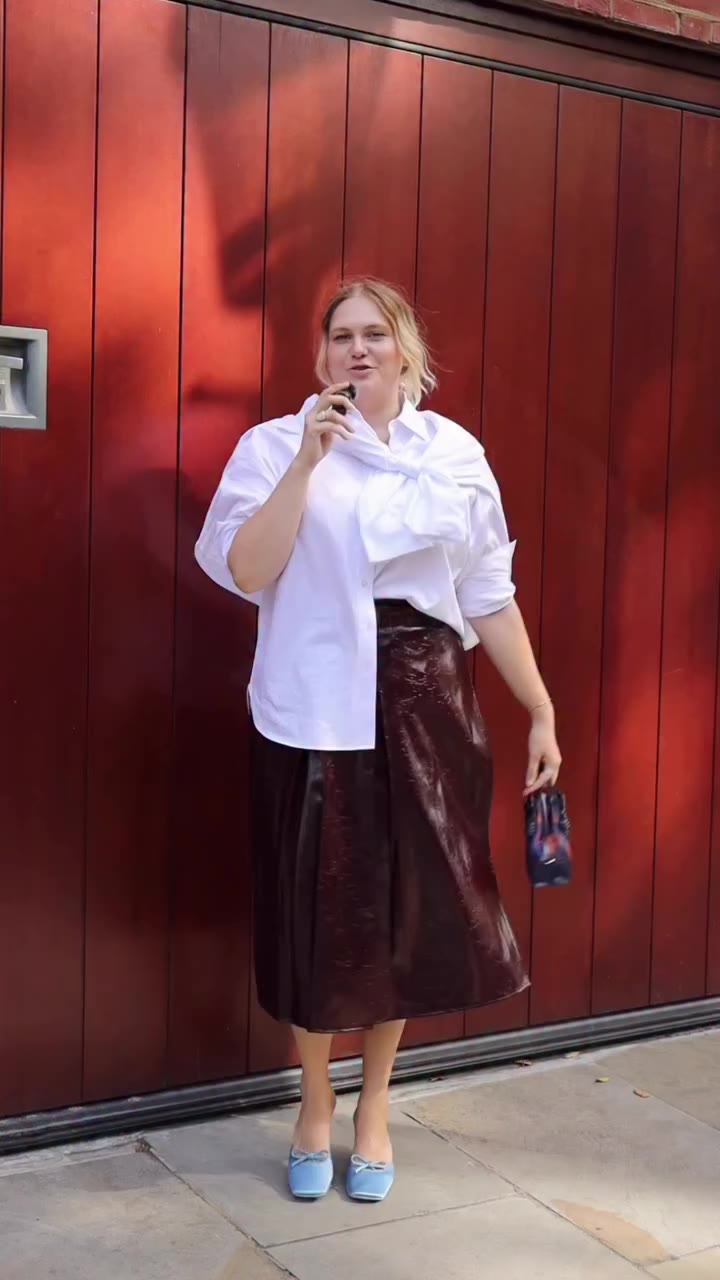 CURVY CHIC faux leather skirt and MORE fun elements to keep it bold with…