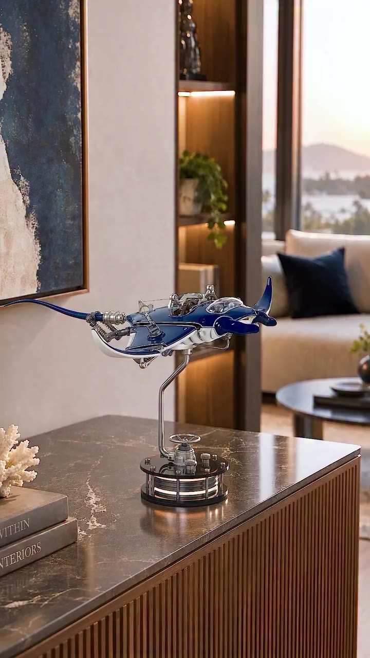 Mechanical Art ⚙️🌊 Meet the Mecha Ray — a motorised metal sculpture built…