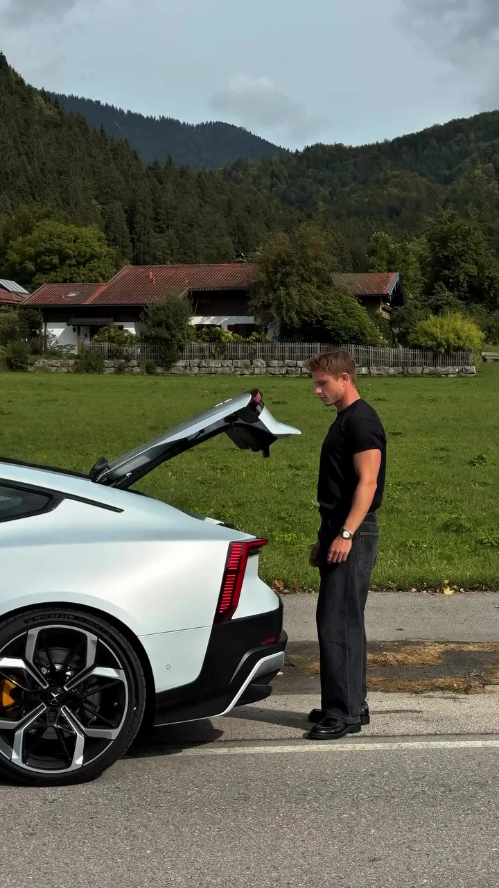 Mountains, curves, and a @polestarcars 5 🏔️⚡