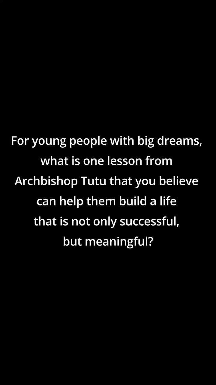 We asked @yolisanikani: "For young people with big dreams, what is one lesson…