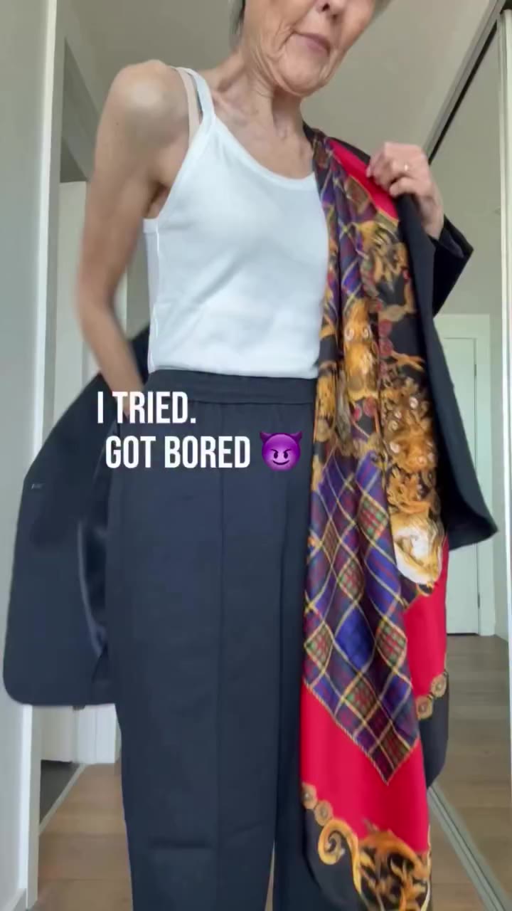 They told me to be good. I tried. Got bored. 😈 One scarf. One blazer. A whole…