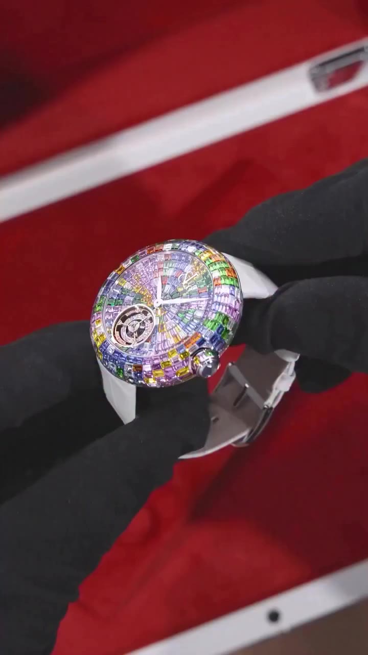 Pastel, composed with precision. The Brilliant Flying Tourbillon Baguette…