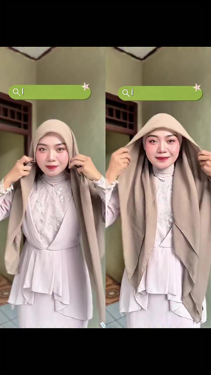 Tutorial hijab segi empat untuk kondangan♥️ Spill produk klik link yang muncul…