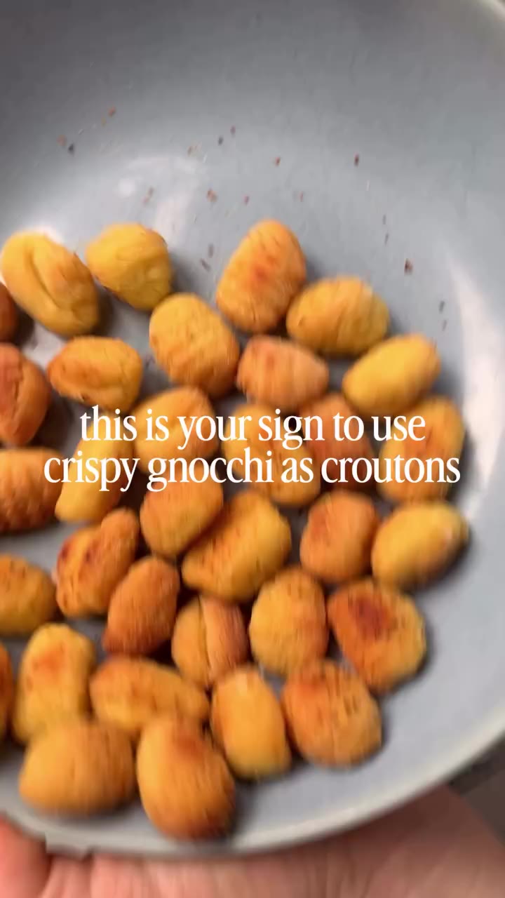 Obsessed with crispy gnocchi at the moment and it’s so good in this caesar…