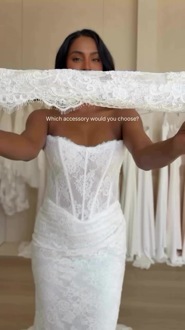 🌙✨🤍 A statement scarf, delicate lace sleeves or a classic veil - what would…