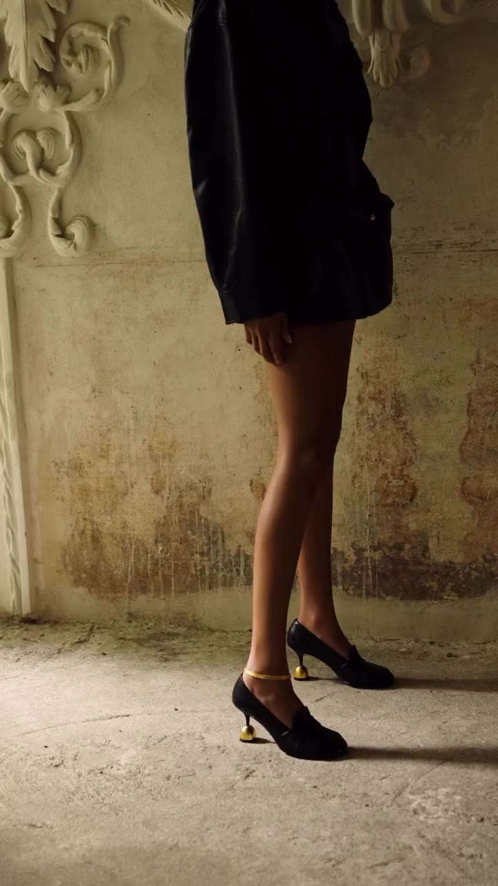 Justine. The loafer, elevated. Classic in shape, unexpected in height…