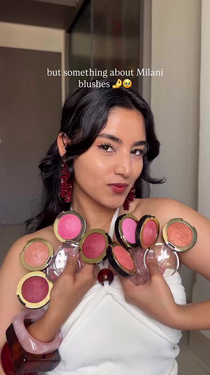 “Sparkling rosé” & “Dolce Pink” 😻🥹 Been wearing Milani blushes since I was…