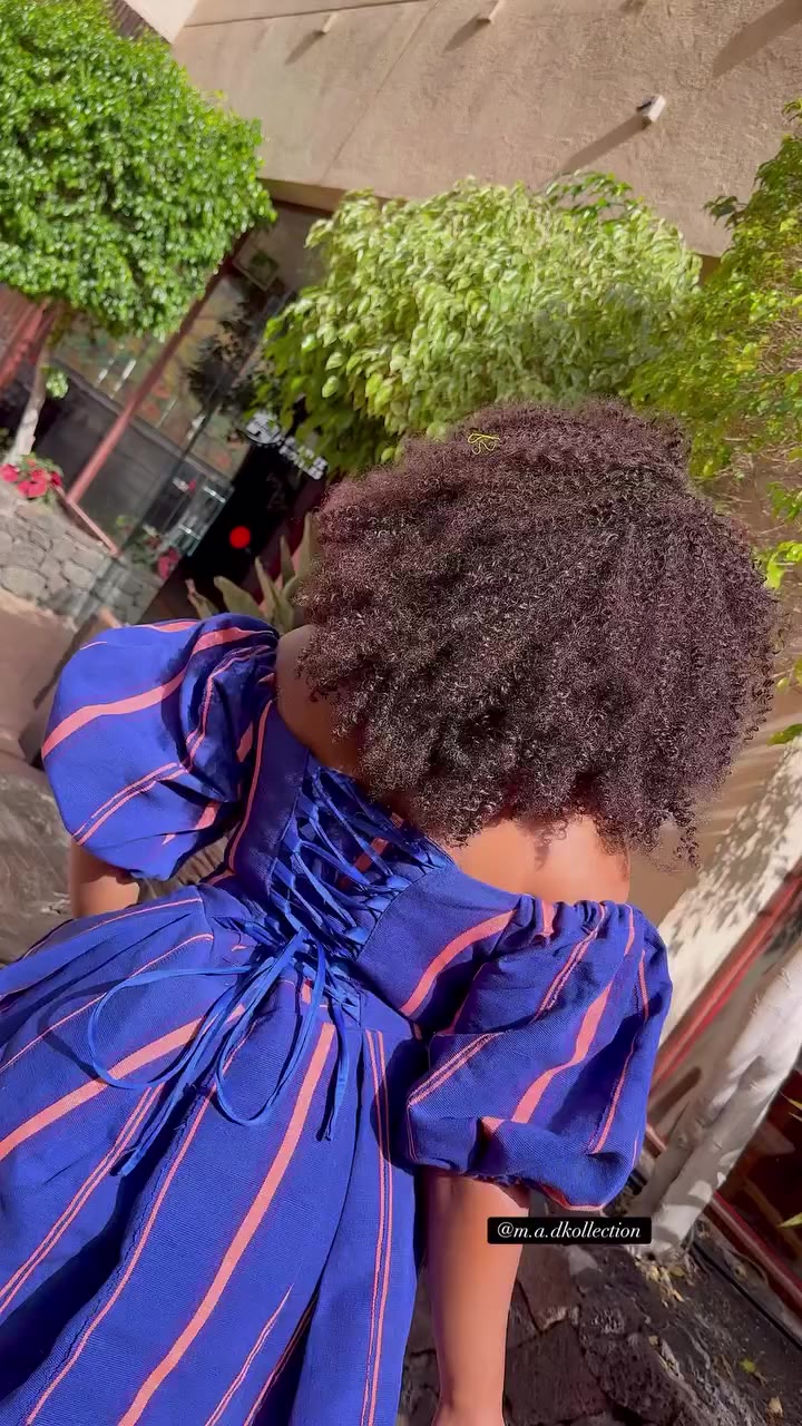 The Bisola Aso oke dress from madkollection.com . . . #blackownedbusiness #fyp…