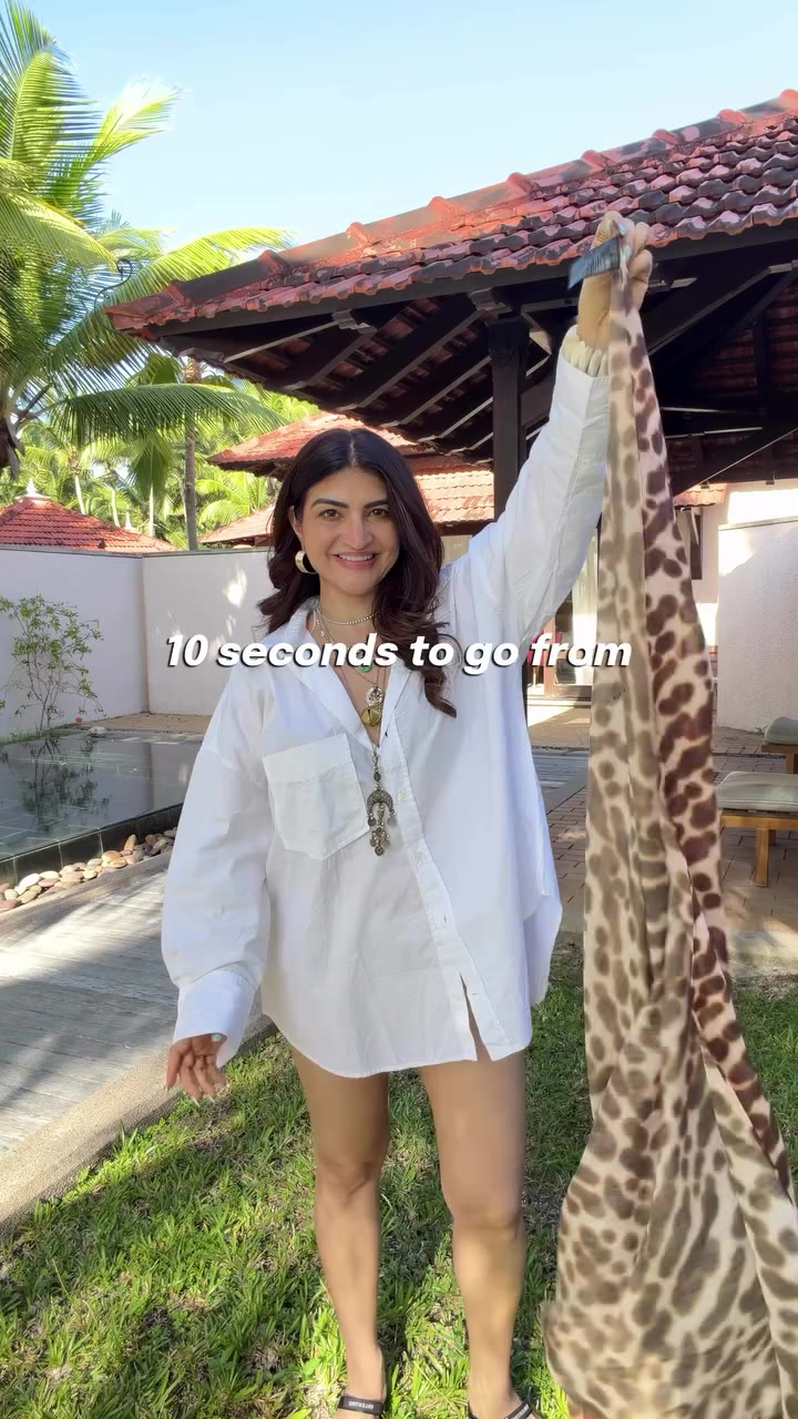 A white button down + pareo + maximal jewelry = the most elevated beach club…